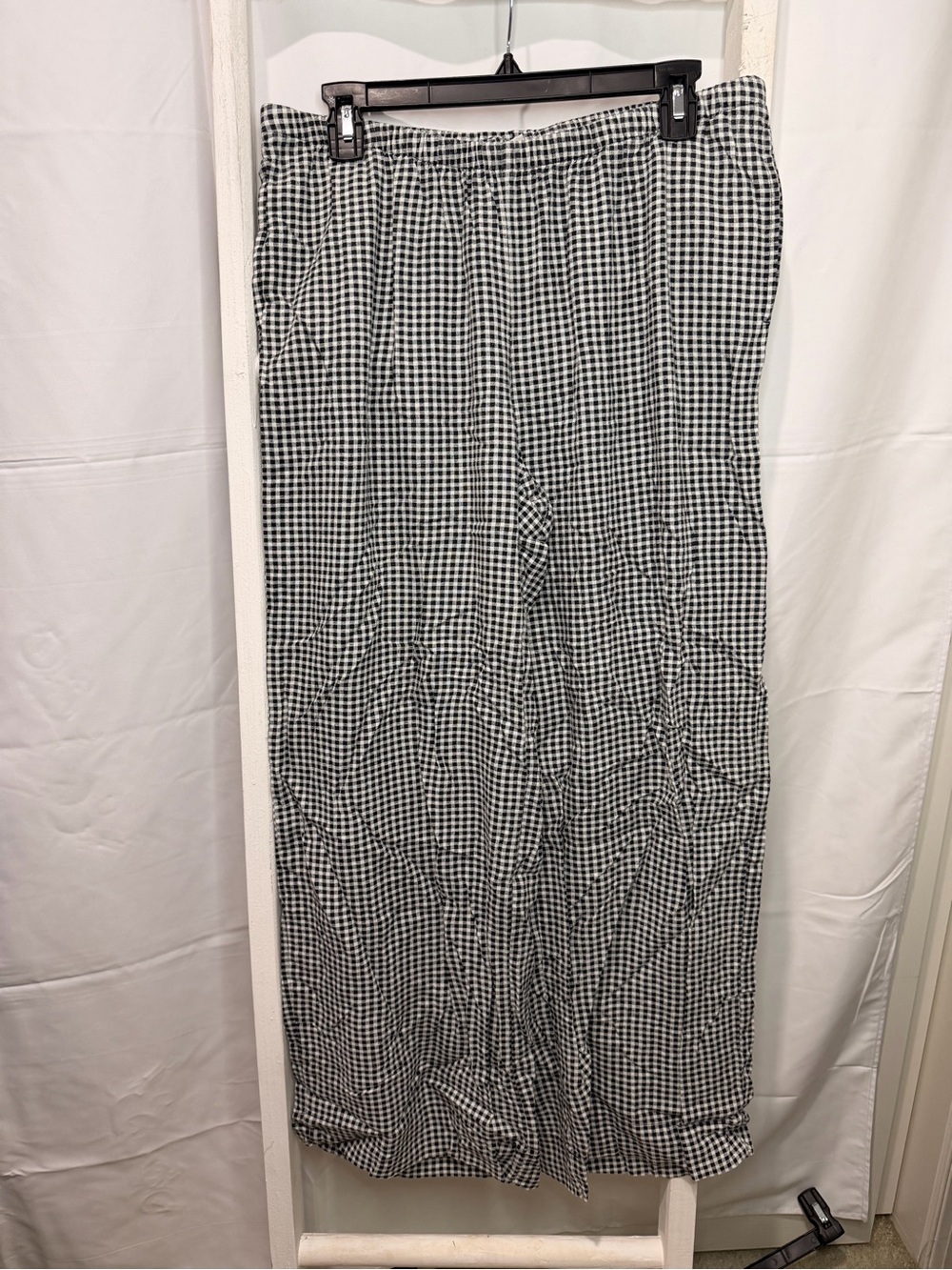 a new day Black and White Gingham Pants